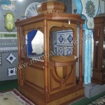 Mimbar Masjid Minimalis Mewah Kayu Jati