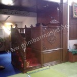 Mimbar Masjid Ukir Tangga Samping