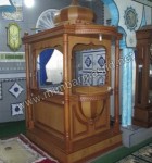 Mimbar Masjid Minimalis Mewah Kayu Jati Kode ( MM 008 )