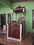 Mimbar Masjid Kubah Finishing Marmer Jepara Kode ( MM 050 )