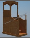 Mimbar Masjid Minimalis Tanpa Ukiran Kode ( MM 081 ))